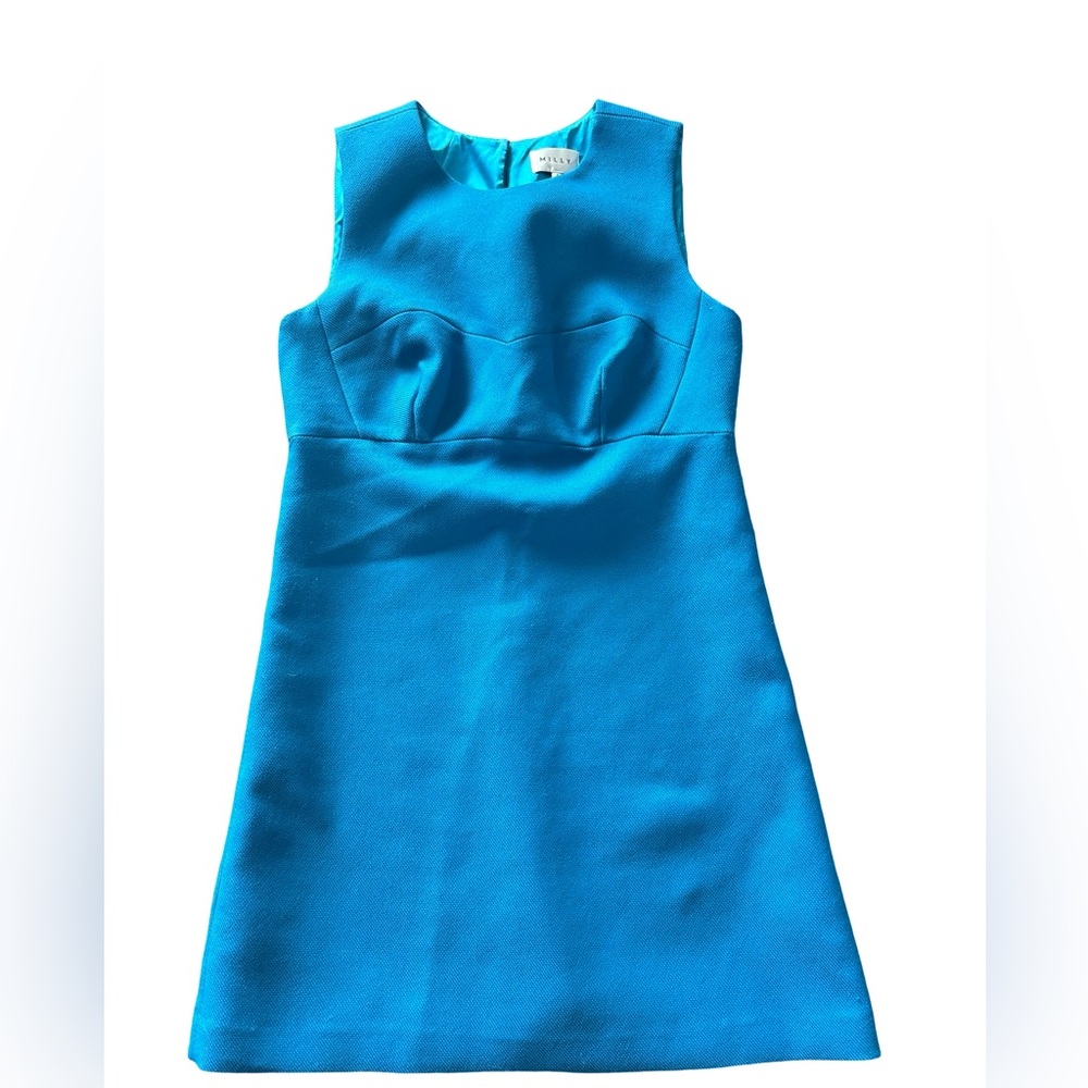 MILLY Gorgeous Blue Cocktail Mini Sheath Dress Size 6